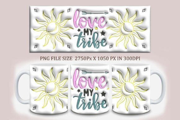 3D Inflated Love My Tribe Mug Design: Elevating Personalized Gifting and Creative Projects
