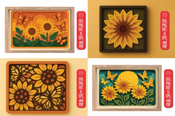 3D Sunflower Shadow Box SVG Bundle: A Guide to Layered Paper Art