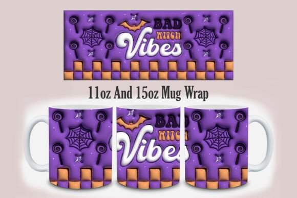 Bad Witch Vibes: 3D Inflated Mug Design