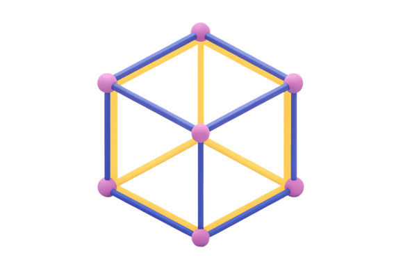 Colorful 3D Hexagon Structure Art: A Modern Visual Fusion