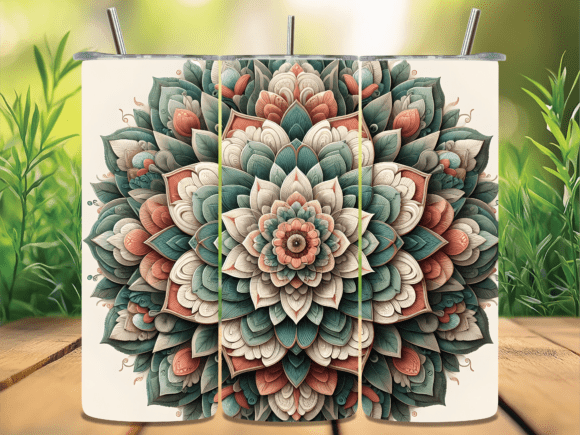 Colorful 3D Mandala Tumbler Wrap Design: A Guide for Sublimation Creators