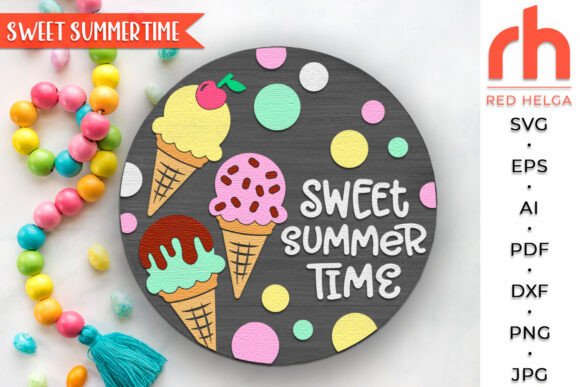 Elevating Seasonal Branding with the Sweet SummerTime SVG and Layered Door Sign Design