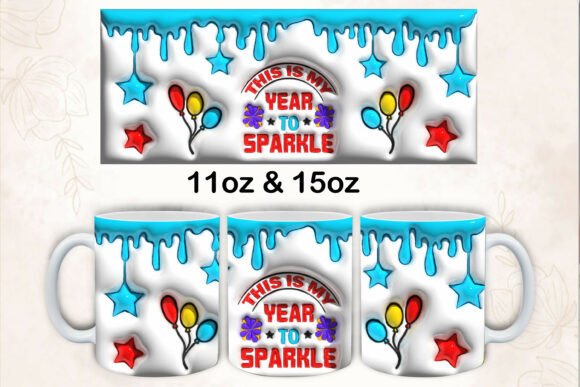 Mastering Sublimation: A Guide to 3D Inflated Happy New Year PNG Mug Designs