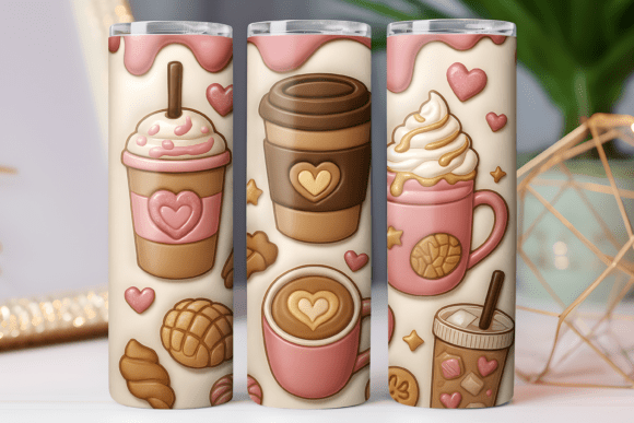 Mastering the 3D Coffee Tumbler Wrap 20oz Skinny Png