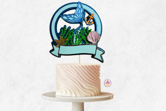 Mermaid Layered Cake Topper SVG