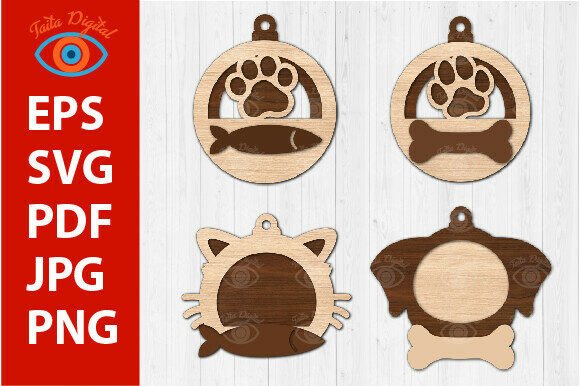 Paw Christmas Cat Dog Name Frame