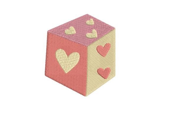 Retro Heart Dice Embroidery Design Guide