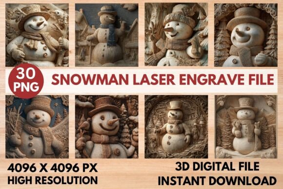 Snowman Laser Engrave File Guide
