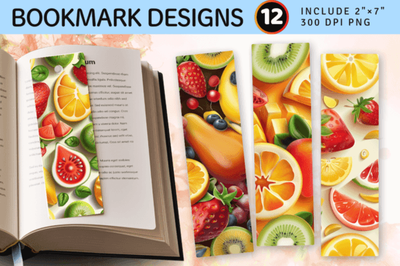 Summer 3D Fruits PNG Bookmark Design Guide