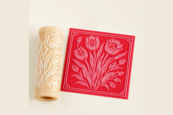 Tulip Texture Roller STL: Crafting Elegant Floral Details