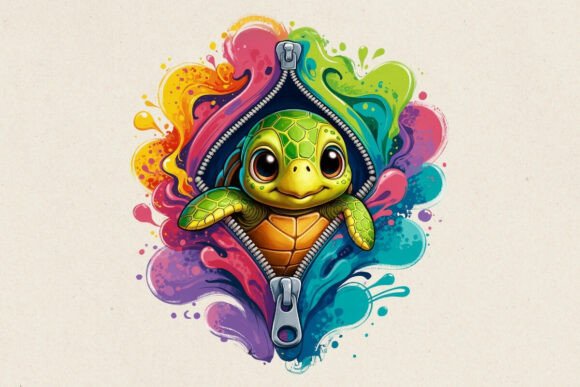 Unlocking Creative Potential with High-Resolution Watercolor Turtle 3D Kids Art PNG Designs